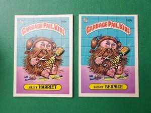 Garbage Pail Kids HAIRY HARRIET 150a & BUSHY BERNICE 150b  - Picture 1 of 12