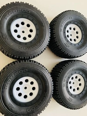 Hot Bodies RODEOO SC 1/10 Curso Corto Rosa Super Suave Neumáticos Raros (4) + Ruedas Blanco Foto 1 de 4