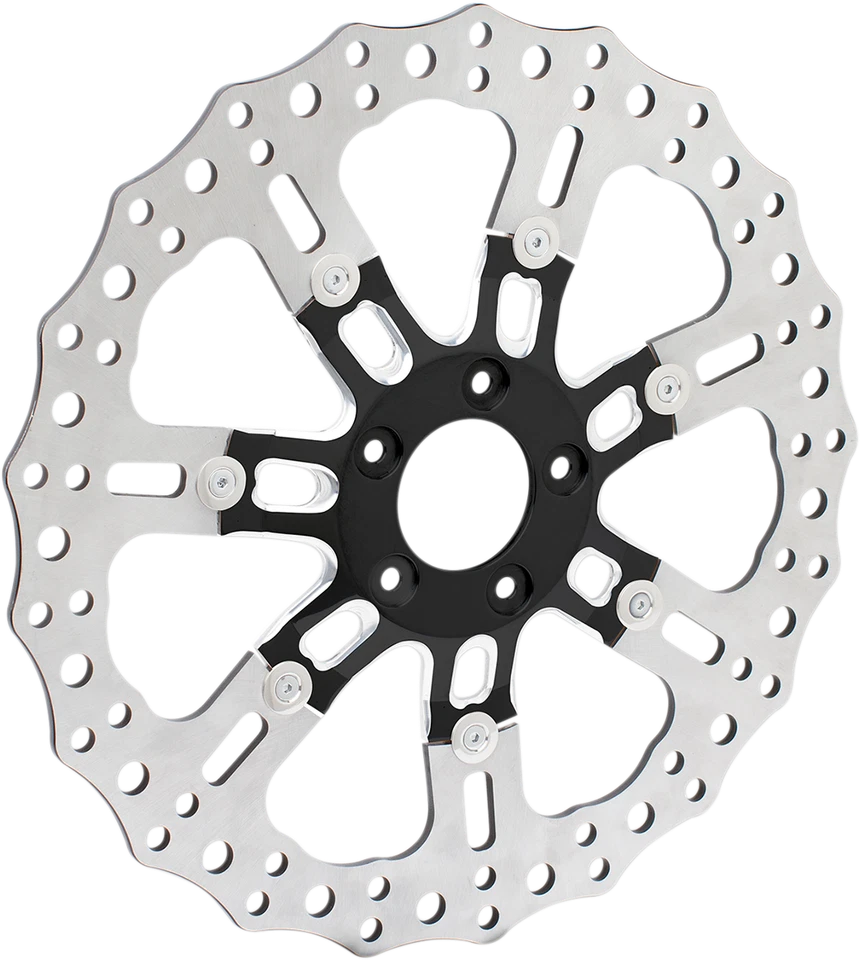 Rotor delantero 2009-2016 para Harley Road King EFI FLHR ARLEN NESS 7 válvulas 14" negro Foto 1 de 1