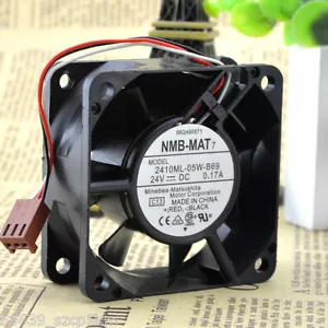 NMB-MAT 2410ML-05W-B69 CASE Cooling Fan DC 24V 0.17A 60*60*25mm 3pins 3wires - Picture 1 of 3