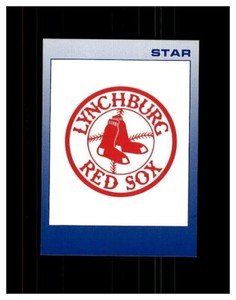 1988 LYNCHBURG VIRGINIA RED SOX STAR NO # TEAM LOGO CARD