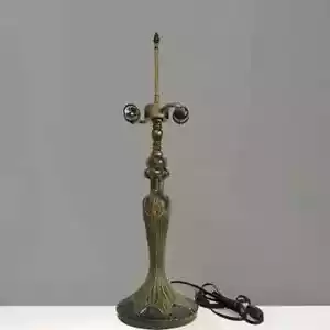 Tiffany Table Lamp Antique Brass Abstract Base Only, 2 E27 Bulb Holder - Picture 1 of 9