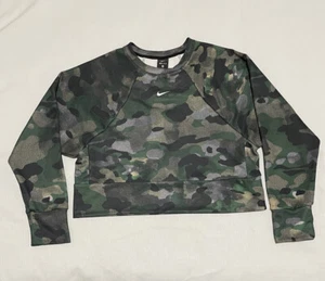 Nike Rebel Camo Dri-Fit Crop Jersey Sweatshirt Camouflage Damen Gr. Medium - Bild 1 von 7