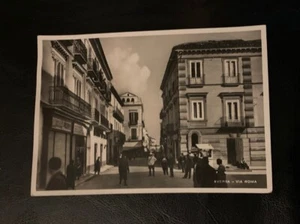 De colección Aversa Via Roma People Walking City Streets & Stores RPPC - Imagen 1 de 3
