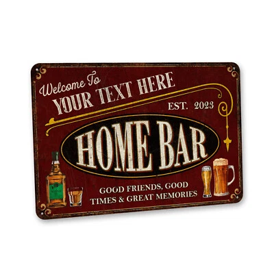 Personalized Home Bar Sign Pub Decor Speakeasy Gift for Dad Beer 108122002182 - Image 1 of 4