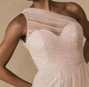 NWT Anthropologie BHLDN Hayley Paige Phoebe Dress Dusty Rose Sz 10  Reg $325 - Picture 1 of 12