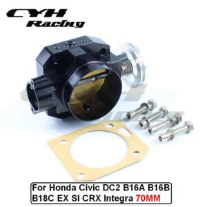 70MM Aluminum Throttle Body For Honda Civic B-Series B16 B18 EG EK Acura Integra - Picture 1 of 4