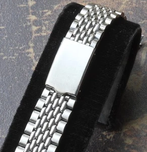 Reloj vintage de longitud corta Beads of Rice 19mm curva termina pulsera NOS 1960s/70s - Imagen 1 de 12