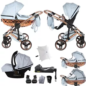 JUNAMA DIAMOND Heart 2in1 3in1 4in1 BABYWAGEN KINDERWAGEN AUTOSITZ ISOFIX - Bild 1 von 100