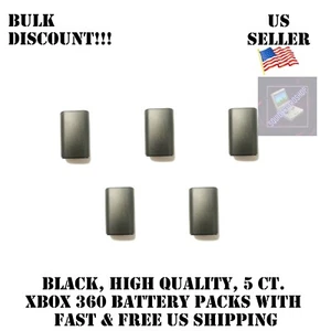 5x Black Battery Replacement for Xbox 360 Controller Case, Shell, Pack, Cover US - Picture 1 of 5