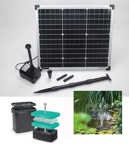 30W SOLARTEICHPUMPE FILTER SPRINGBRUNNEN SOLARPUMPE TAUCHPUMPE TEICHPUMPE SIENA - Bild 1 von 9