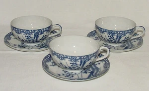 SET OF THREE PERFECT Vintage Nippon "Rising Sun" Mark Cup/Saucer Sets! - Picture 1 of 3