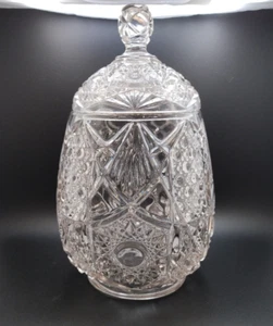 Fostoria Brazilian Glass Canister Biscuit Cookie Jar & Lid #600 EAPG Antique - Picture 1 of 8