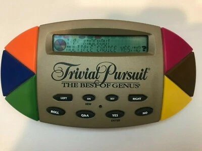 Trivial Pursuit The Best of Genus Electronic Handheld Portable Game 1997 TESTED - Image 1 of 3