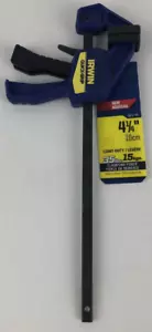 IRWIN QUICK-GRIP One Hand 4-1/4" Micro Bar Clamp Light Duty 35lb. Force 1964746 - Picture 1 of 2