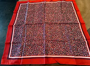 VTG JAPAN MADE USA PATRIOTIC SQUARE SCARF - Picture 1 of 5
