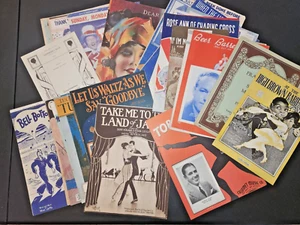 Lot of 50 Vintage & Antique Sheet Music War Military Jazz Polka Waltz Dixie MS2 - Picture 1 of 20