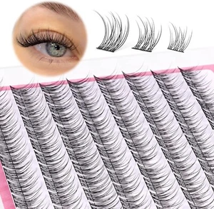 Wimpernverlängerung Natural Cluster Lashes Wispy CC Curl 9-11 mm gemischte Länge 96 Stück - Bild 1 von 8