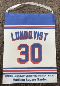 HENRIK LUNDQVIST NEW YORK RANGERS RETIREMENT NIGHT COMMEMORATIVE MINI BANNER - Picture 1 of 1