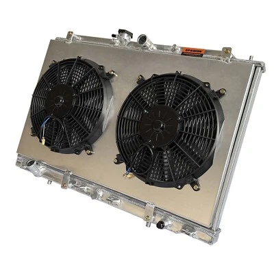 Radiador + Cubierta de ventilador Fit 2001-2003 Acura CL/TL 3,2 L V6 Tipo-S Aluminio 2375 MT Foto 1 de 4