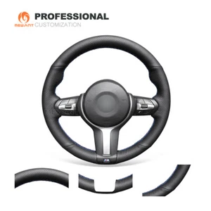 DIY Genuine Leather Steering Wheel Cover for BMW F30 F34 F22 F23 F32 F33 F36 F10 - Picture 1 of 7