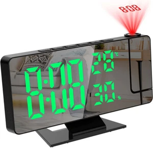 Projection Alarm Clock Rotatable LED Digital Projector Snooze Time & Temperature - Picture 1 of 14