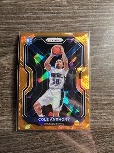 2020-21 panini prizm Cole Anthony orange ice prizm RC #292