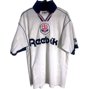 Bolton Wanderers 1995-1997 Premier League Home Jersey - Medium 38/40" Reebok - Picture 1 of 7