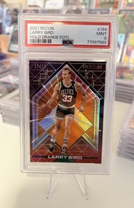 2021-22 Recon Larry Bird Orange FOTL /18 PSA 9 Celtics HOF