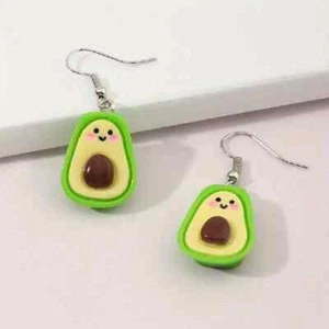 Paar süße Avocado-Ohrhänger aus Acryl - Bild 1 von 2