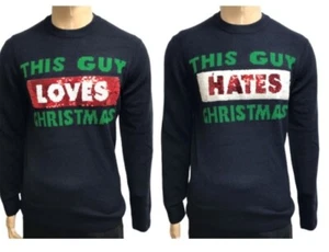 Christmas Jumper This Guy Loves/Hates Christmas Size XS - Picture 1 of 3