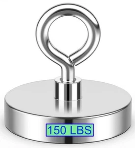 Large Fishing Magnets strong Neodymium super Rare Earth Magnet hooks 150 Lbs - Picture 1 of 6