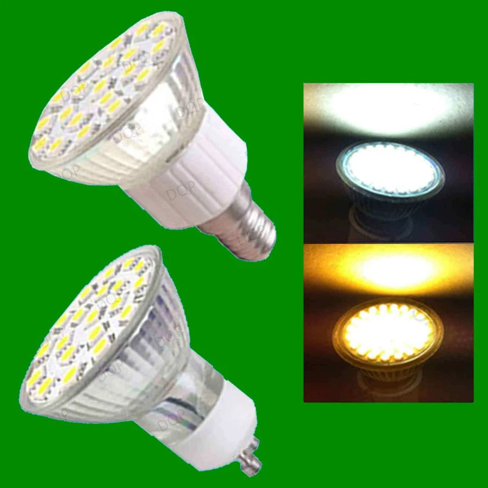 6x 4.8W LED Spot Light Bulbs, UK Stock, Day or Warm White Replaces Halogen Lamps - Image 1 of 1