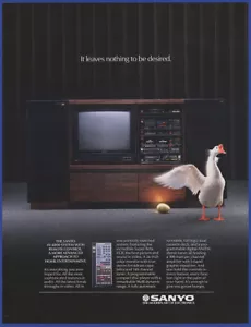 Vintage 1985 SANYO AV-4000 Home Theater TV Stereo VCR CD Turntable 80s Print Ad - Picture 1 of 1