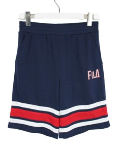 FILA Shorts Men's SMALL Blue Jersey Breathable Sports Striped Logo - Picture 1 of 10