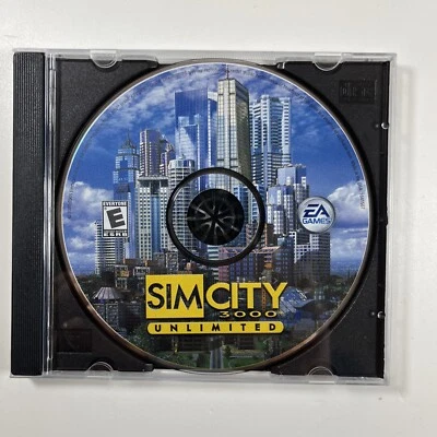 Sim City 3000 Unlimited Video Game PC CD ROM Disk Only - Image 1 of 3