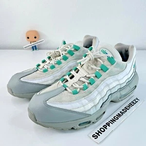 [US 11.5] NIKE AIR MAX 95 Essential Clear Emerald Running Shoes White Teal - Picture 1 of 11