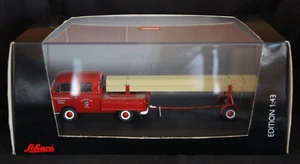 1:43 SCHUCO 03348 VWT2a Doppelkabine mit Nachläufer "Zimmerei Kurchenbecker",NEW - Bild 1 von 3