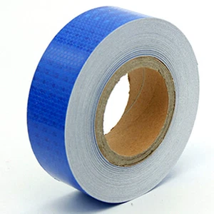 3M 10M 25M 38M Blue Reflective Safety Warning Tape Film Sticker Roll Strip 5CM W - Picture 1 of 2