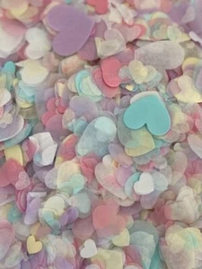 10000+Biodegradable Mixed Sizes Hearts Wedding Confetti - Picture 1 of 9