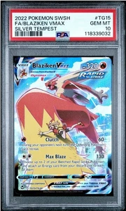 PSA 10 Blaziken VMAX TG15/TG30 Silver Tempest GEM MINT Pokémon TCG Graded Slab - Bild 1 von 3
