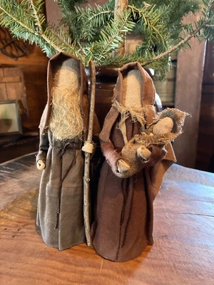 Belén Navidad Primitivo José, María, Niño Jesús Foto 1 de 4