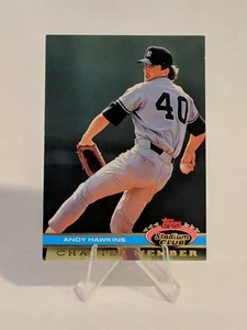 Stadium Club Charter Topps Stadium Club 1991 solo miembros Andy Hawkins Nueva York - Imagen 1 de 2