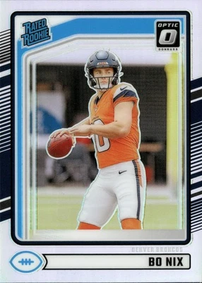 2024 Panini Donruss Optic Bo Nix Rated Rookie Preview Holo #369 Broncos - Image 1 of 2