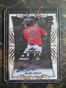 2021 Leaf Trinity Blaze Jordan Auto Autograph XRC Rookie RED SOX - Bild 1 von 2