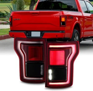 - Fits 2015-2020 Ford F-150 Halogen Red Smoked Tail Lights Pair Driver+Passenger - Imagen 1 de 12