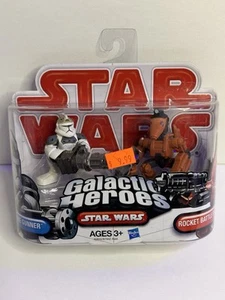 Hasbro Star Wars Galactic Heroes CLONE GUNNER & droide da battaglia missilistico RARO! BELLO! - Foto 1 di 2