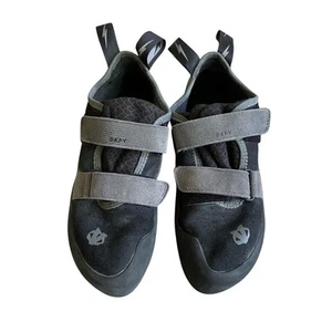 EVOLV Climbing Shoes Mens Sz 9 EU 42 Defy Black & Grey Rock TRAX Double Strap - Picture 1 of 12