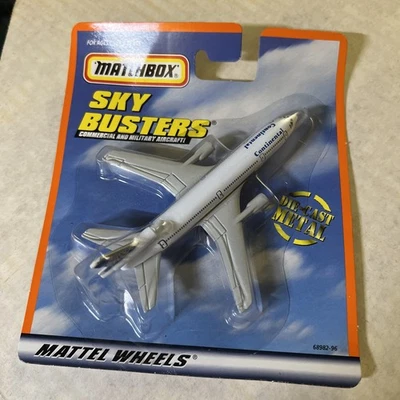 2000 Matchbox Skybuster Continental Airlines Commercial Die-cast Airplane New - Image 1 of 4