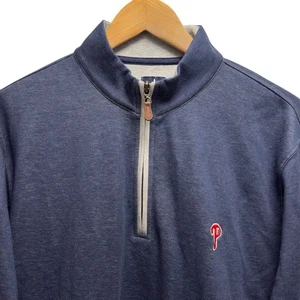 Johnnie-O Philadelphia Phillies MLB Herren Größe Large blau 1/4-Reißverschluss Golfpullover - Bild 1 von 5